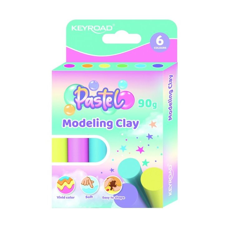 Keyroad, modelina, pastelowa, 6 kolorów