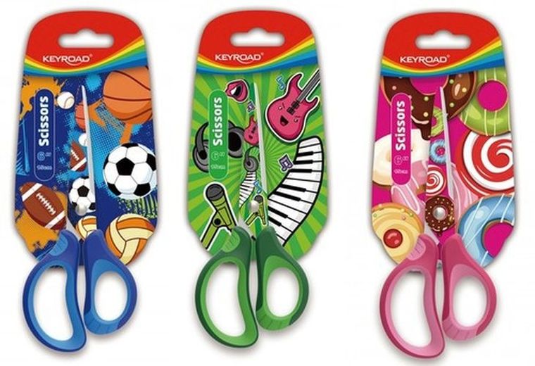 Keyroad, nożyczki szkolne, Tattoo Soft, 15 cm