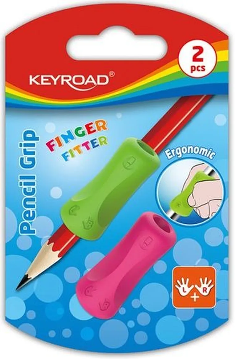Keyroad, Pencil Grip, gumka do ścierania, 2 szt.