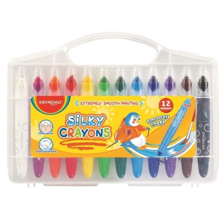 Keyroad, Smoozy Craft, kredki żelowe, zmywalne, 12 szt.
