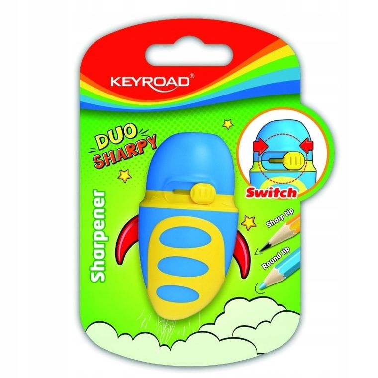 Keyroad, temperówka plastikowa, pojedyńcza