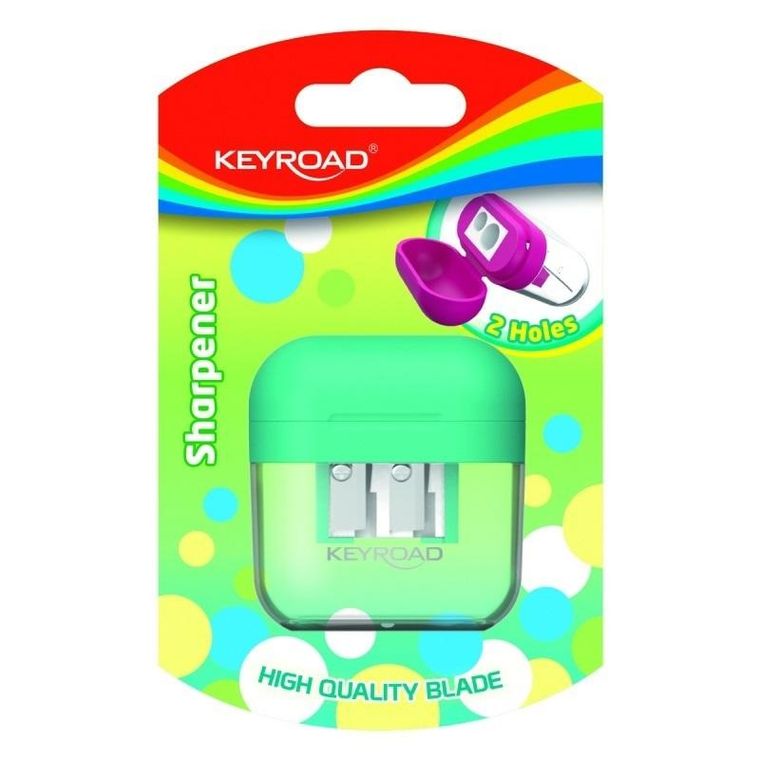 Keyroad, temperówka z pojemnikiem, podwójna, 1 szt.