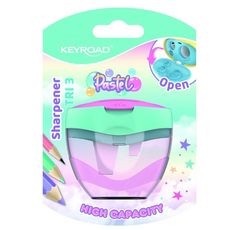 Keyroad, temperówka z pojemnikiem, potrójna