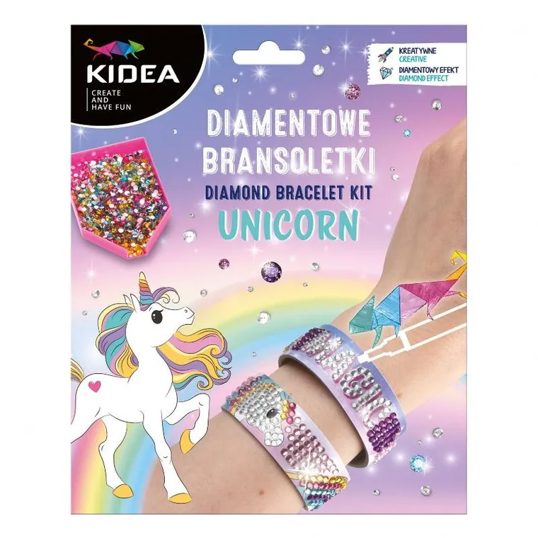 Kidea, Diamentowe bransoletki, Unicorn, zestaw kreatywny