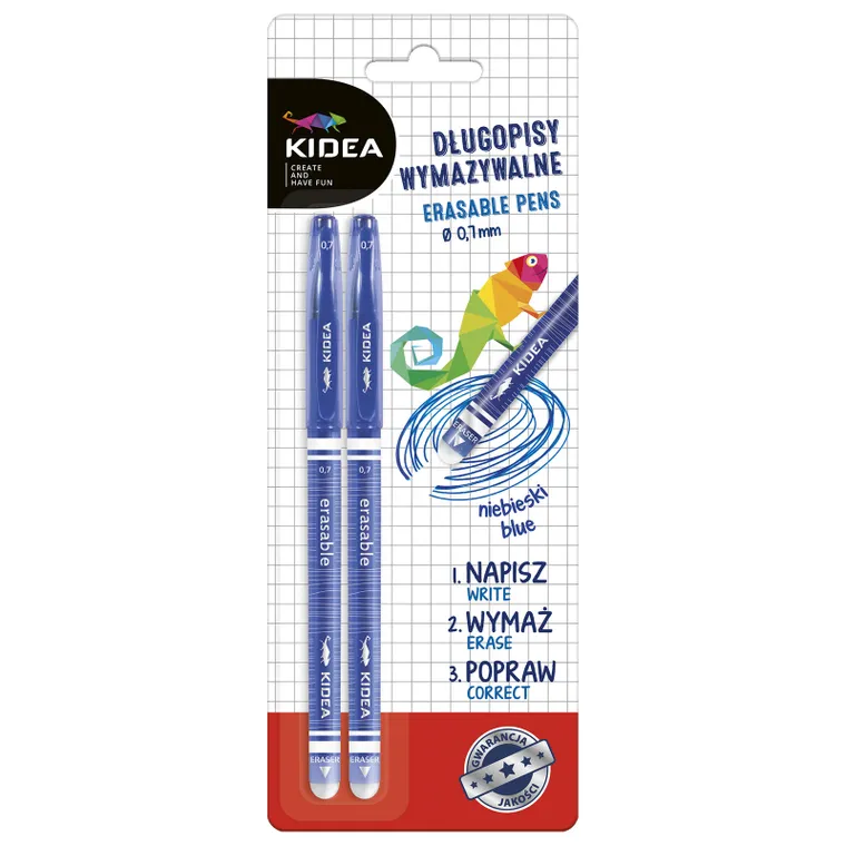 Kidea, długopisy wymazywalne, 2 szt.