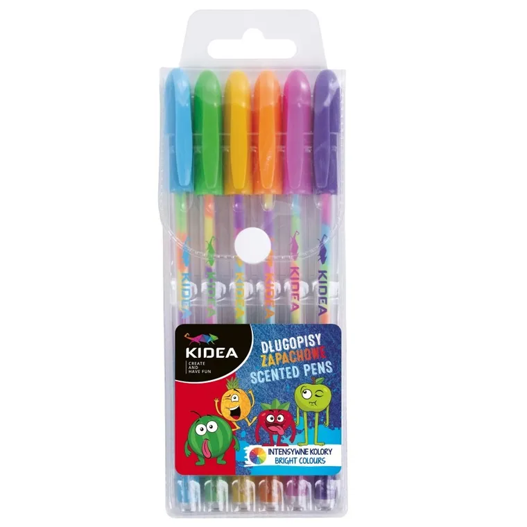 Kidea, długopisy żelowe, zapachowe, 6 szt.