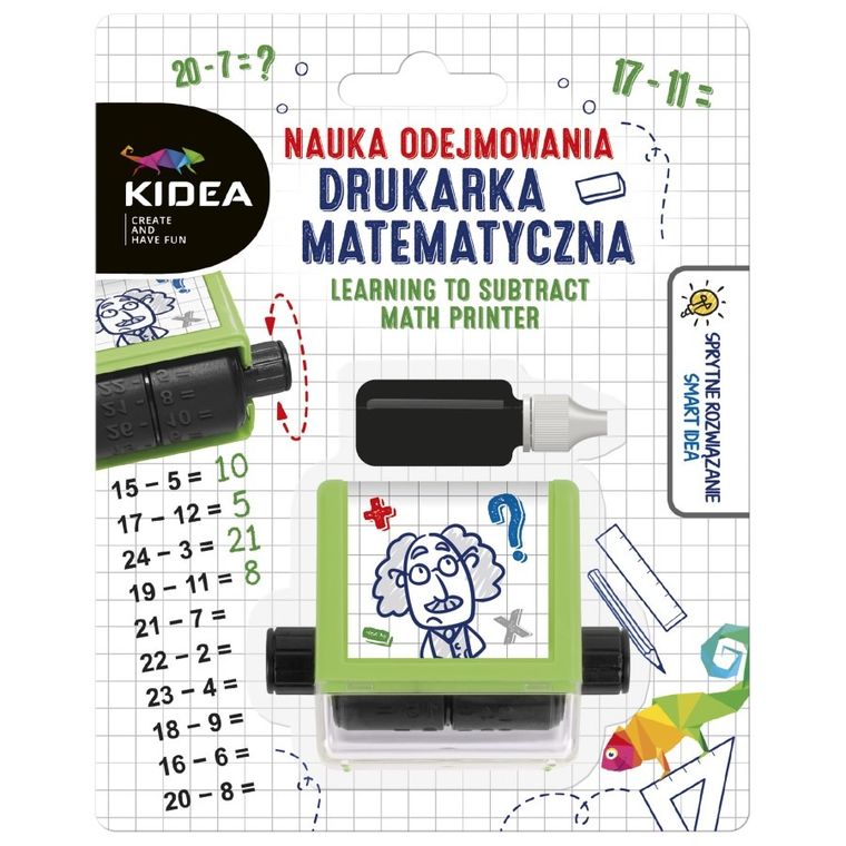 Kidea, drukarka matematyczna, nauka odejmowania