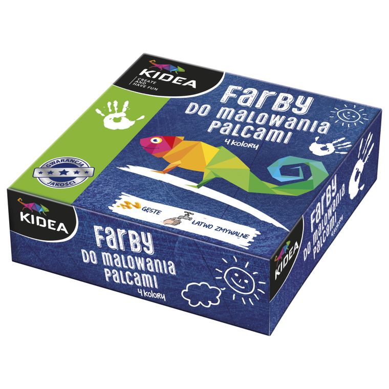 Kidea, farby do malowania palcami, 4 szt., 35 ml