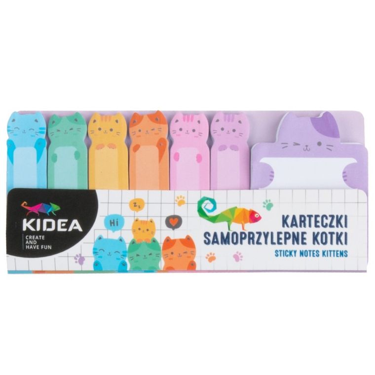 Kidea, karteczki samoprzylepne, kotki