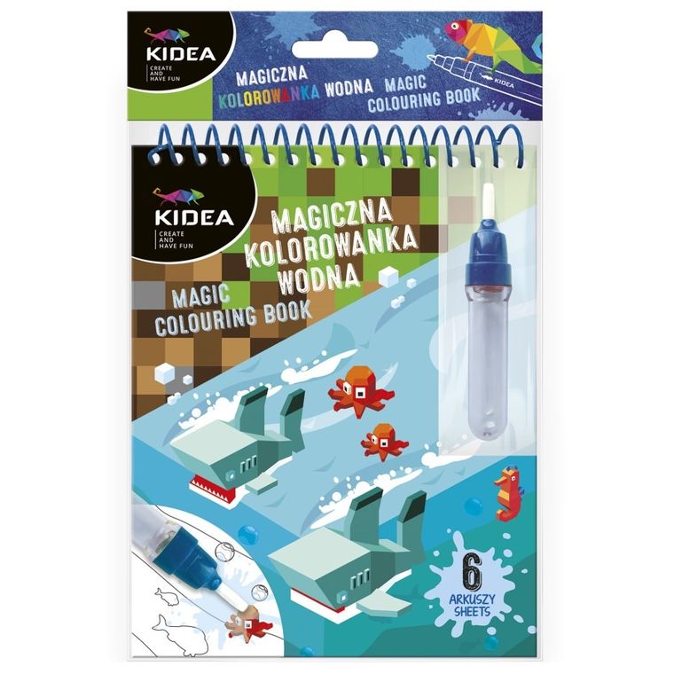 Kidea, magiczna wielorazowa kolorowanka wodna, Game