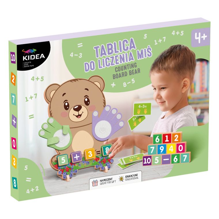 Kidea, Miś, tablica do nauki liczenia na palcach misia