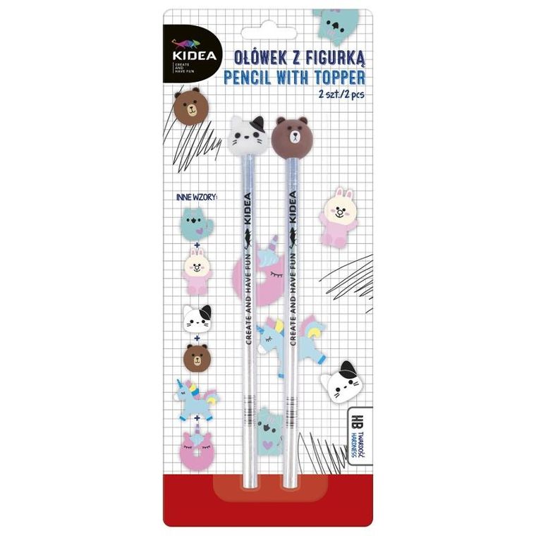 Kidea, ołówek z figurką, 2 szt.