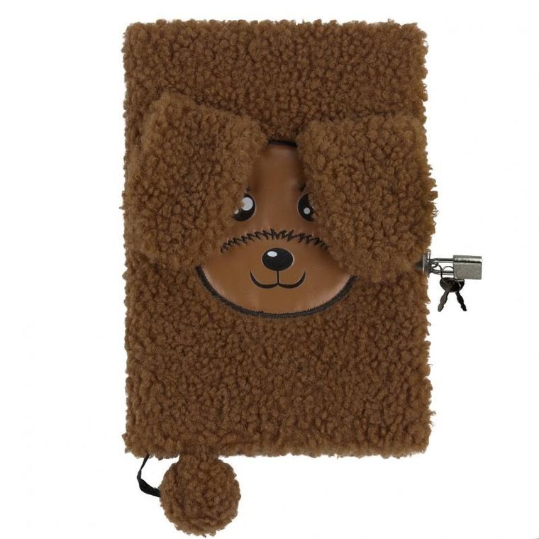 Kidea, pamiętnik pluszowy z kłódką, pies