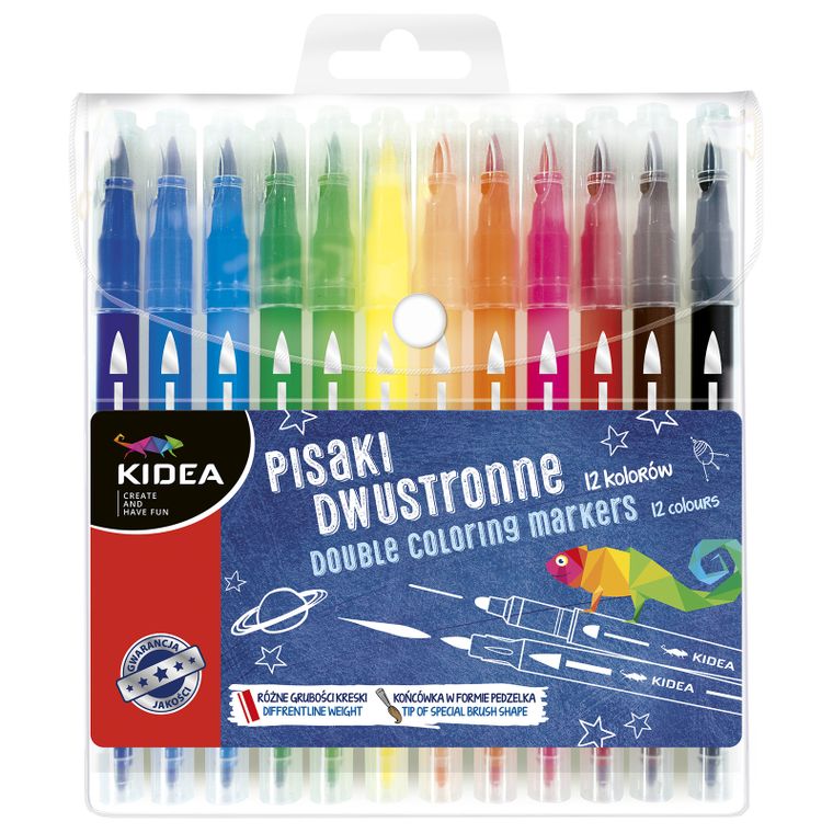 Kidea, pisaki dwustronne, 12 kolorów