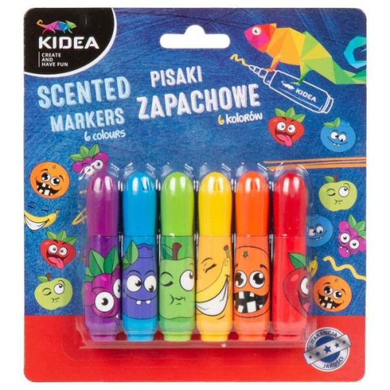 Kidea, pisaki zapachowe, 6 kolorów