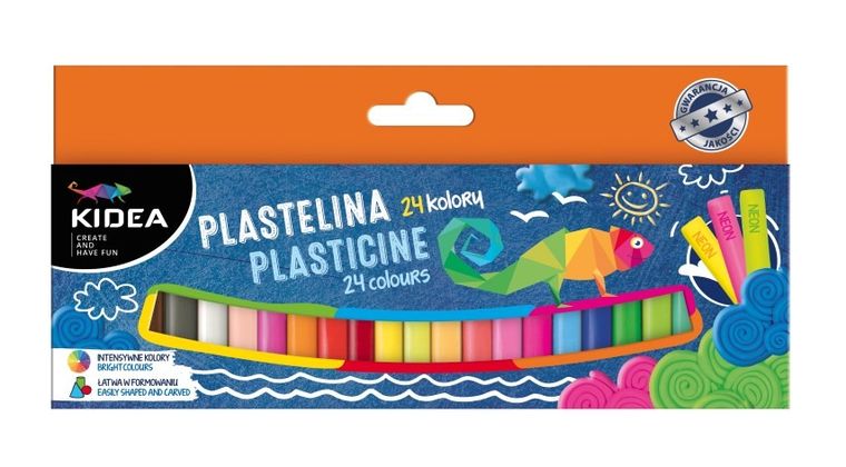 Kidea, plastelina szkolna, 24 kolory