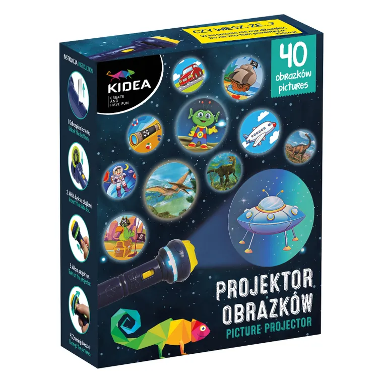 Kidea, projektor obrazków, 40 obrazków