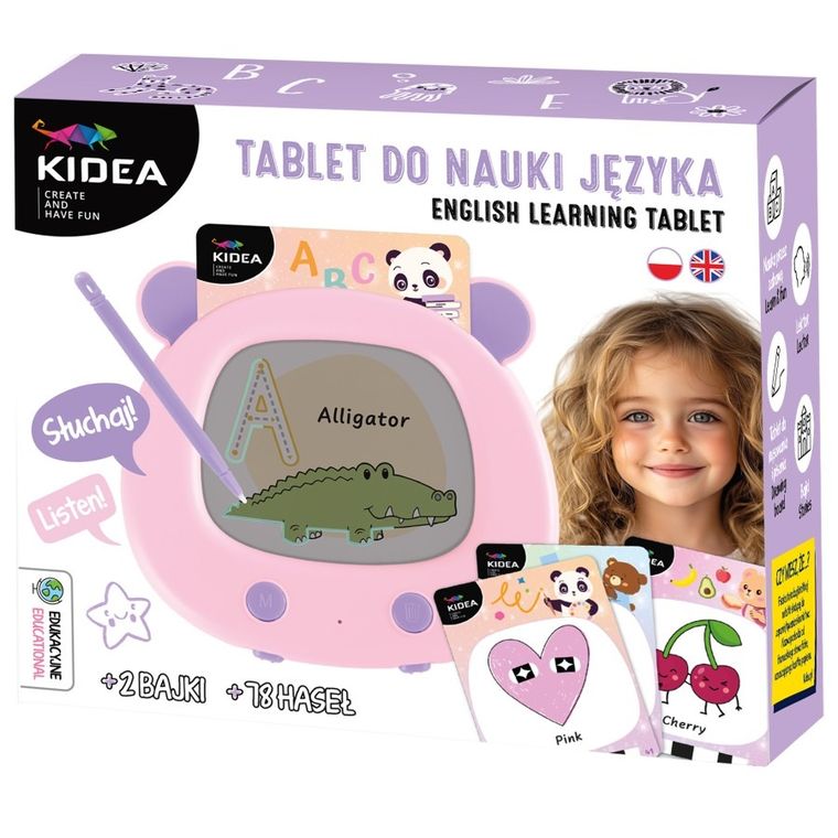 Kidea, Tablet do nauki języka angielskiego, różowy