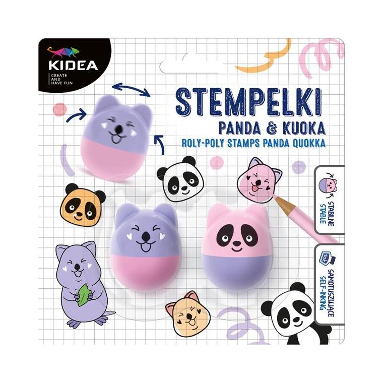 Kidea, Wańka Wstańka, stempelek, panda