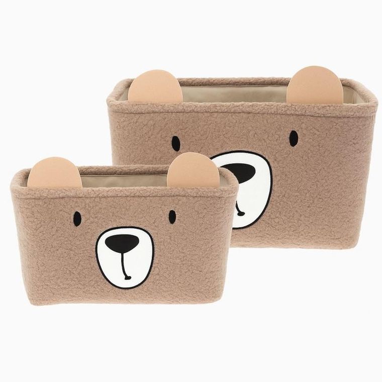 Kids Collection, Nimi, pluszowe koszyki na zabawki, 2 szt.