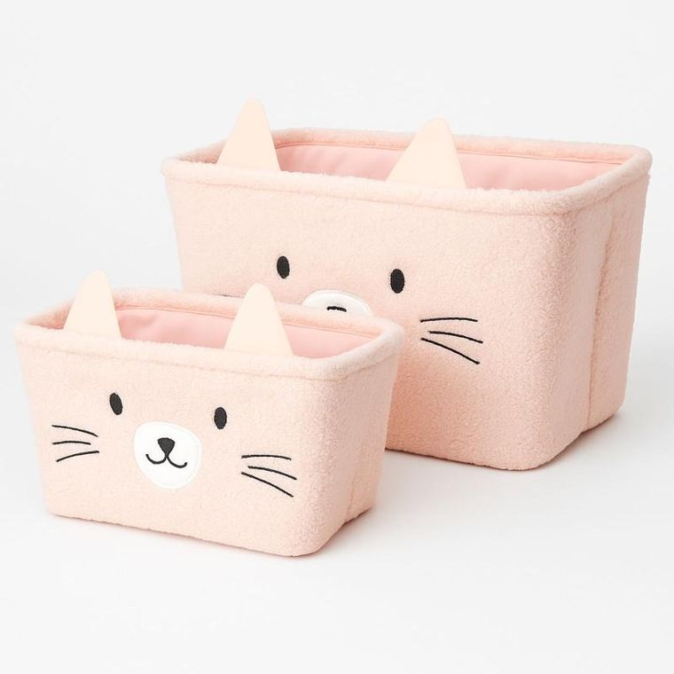 Kids Collection, pluszowe koszyki na zabawki, 2 szt.