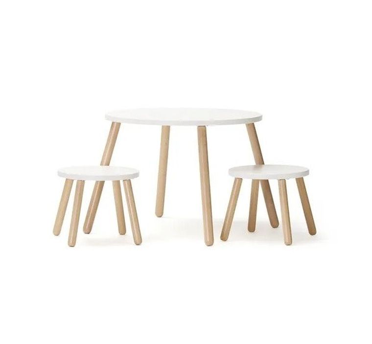 Kid's Concept, Base, zestaw mebli odpornych na zarysowanie, biel