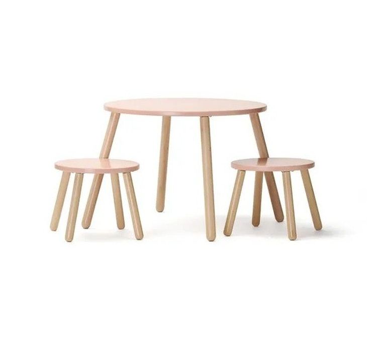 Kid's Concept, Base, zestaw mebli odpornych na zarysowanie, morela