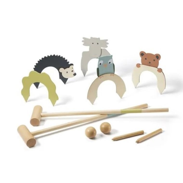 Kid's Concept, Edvin, zestaw do krykieta, zabawka drewniana