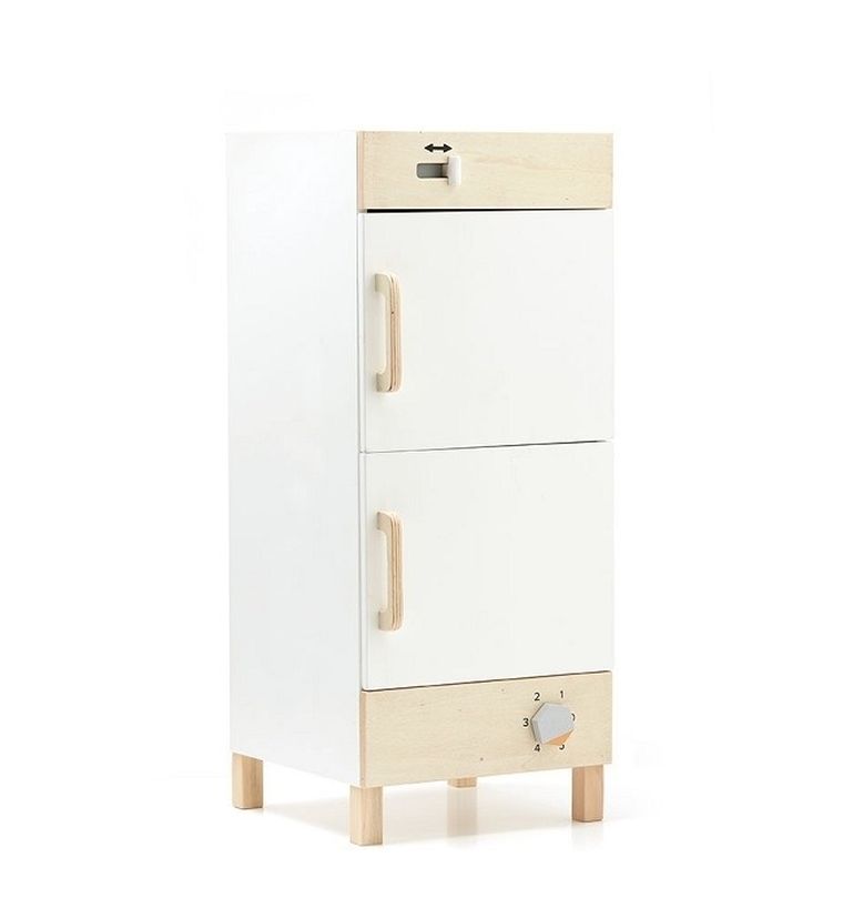 Kid's Concept, Kid's Hub, drewniana lodówka z zamrażarką