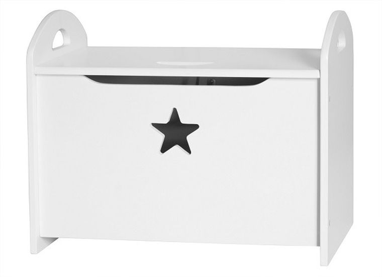 Kids Concept, Skrzynia biała w gwiazdki