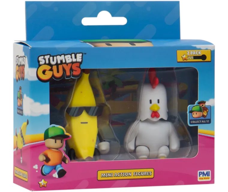 Kids World, Stumble Guys, Banana Guy i Chicken, mini figurki, 2 szt.