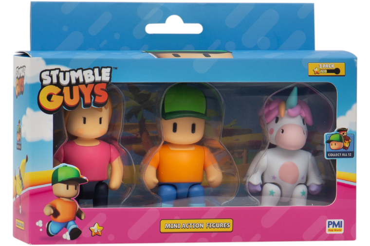 Kids World, Stumble Guys, Mr. Stumble, Ms. Stumble, Sprinkles, zestaw mini figurek, 3 szt.