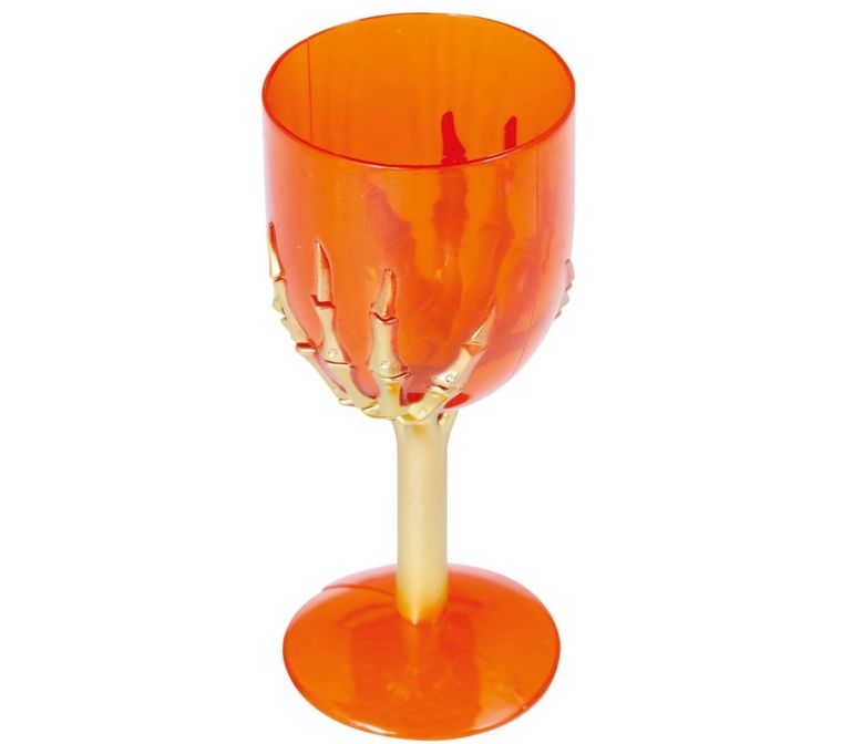 Kielich czarownicy, halloween, pomarańczowy, 18 cm
