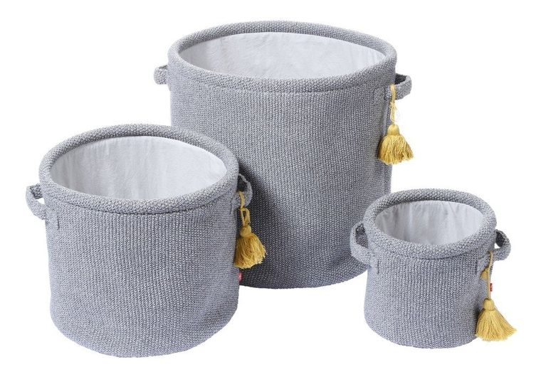 Kikadu, zestaw 3 koszy do przechowywania