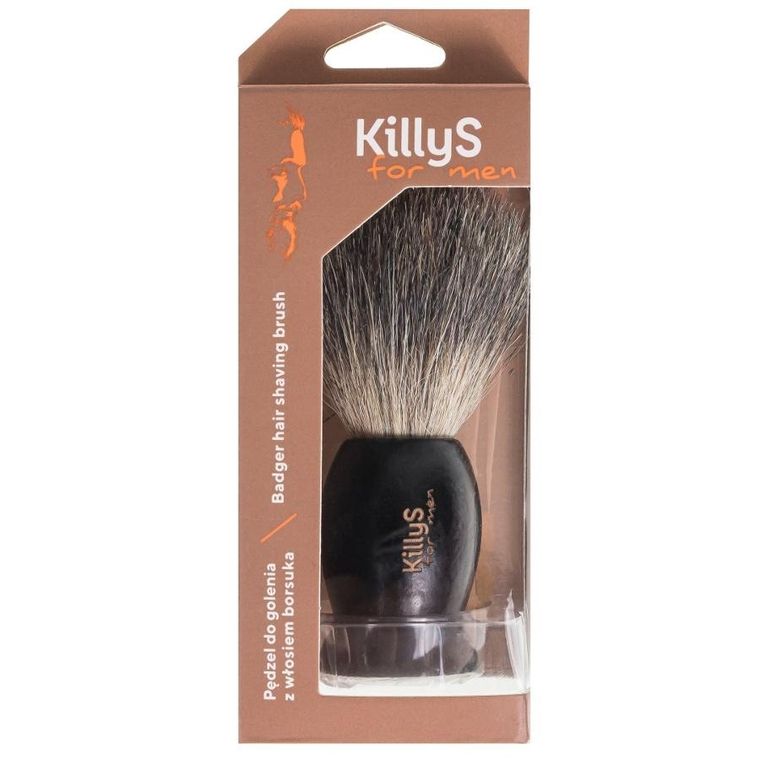 KillyS, For Men, Badger Hair Shaving Brush, pędzel do golenia z włosiem borsuka