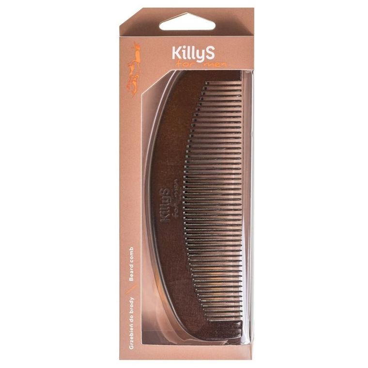KillyS, For Men Beard Comb, drewniany grzebień do brody