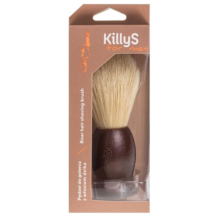 KillyS, For Men, Boar Hair Shaving Brush, pędzel do golenia z włosiem dzika