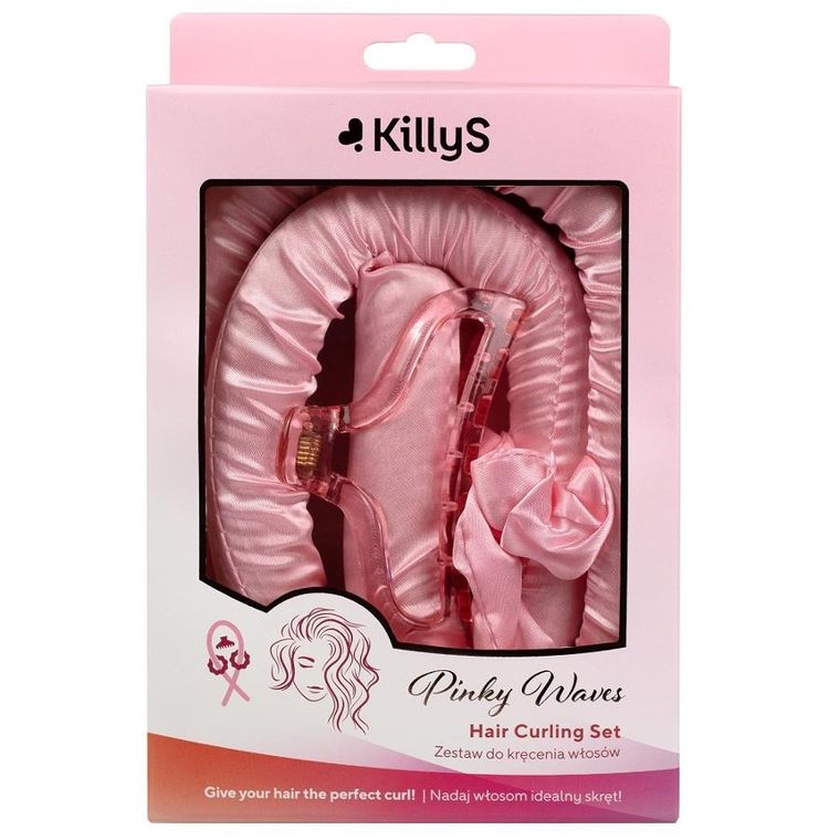 KillyS, Pinky Waves, wałek do kręcenia włosów ze scrunchie i klamrą
