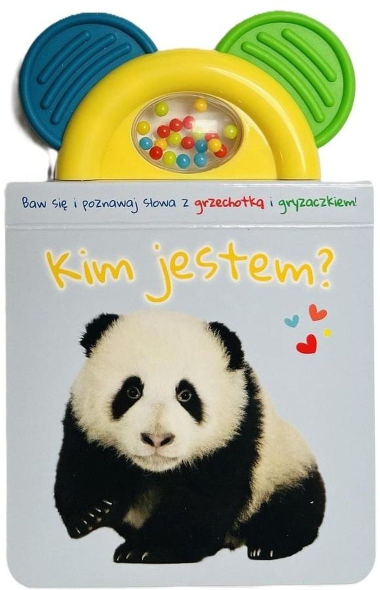 Kim jestem? Książeczka z gryzakiem i grzechotką