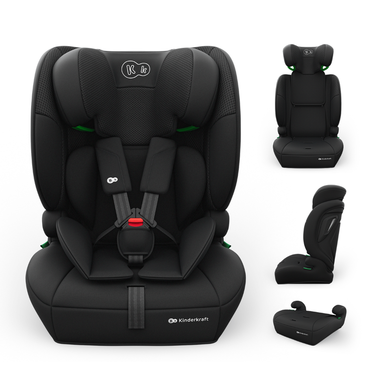 Kinderkraft, Comfort Up 2 Plus, i-Size, fotelik samochodowy, black, 100-150 cm