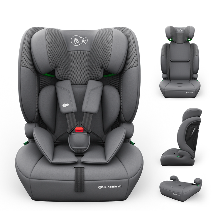 Kinderkraft, Comfort Up 2 Plus, i-Size, fotelik samochodowy, grey, 100-150 cm