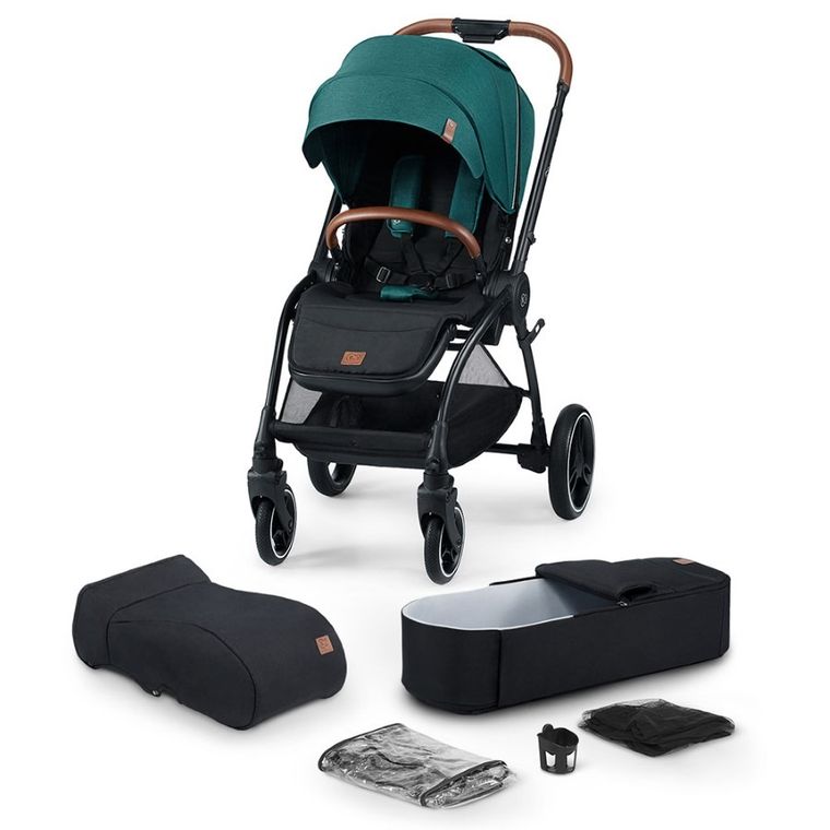 Kinderkraft, Evolution Cocoon, wózek wielofunkcyjny 2w1, Midnight Green
