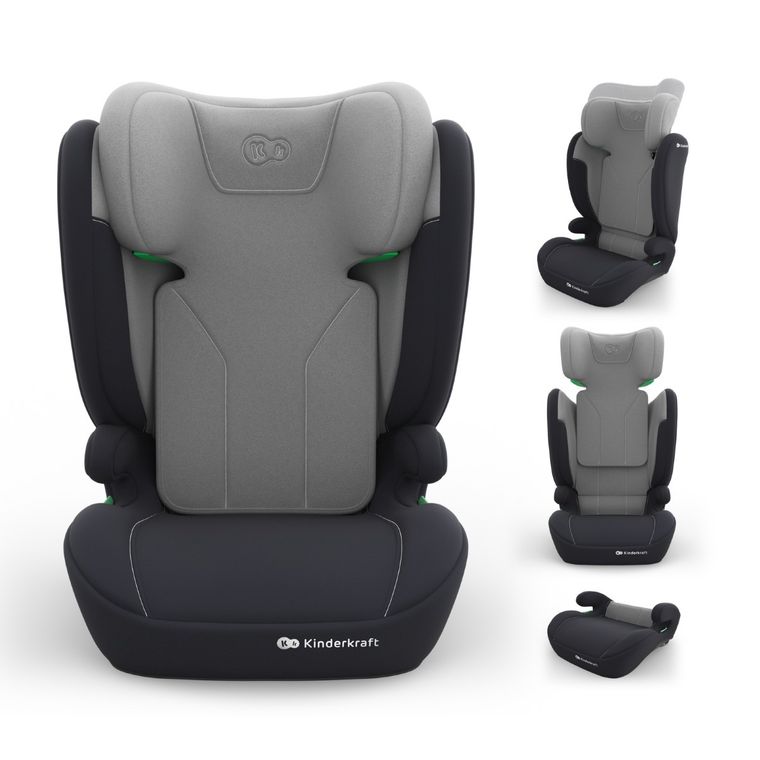 Kinderkraft, I-Spark 2 Plus, i-Size, fotelik samochodowy, grey, 100-150 cm