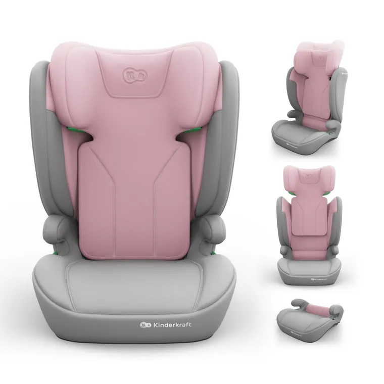 Kinderkraft, I-Spark 2 Plus, i-Size, fotelik samochodowy, pink, 100-150 cm