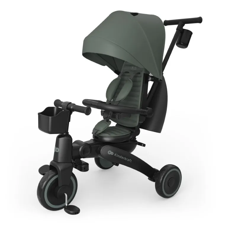 Kinderkraft, Jazz 3, rowerek trójkołowy 6w1, Green