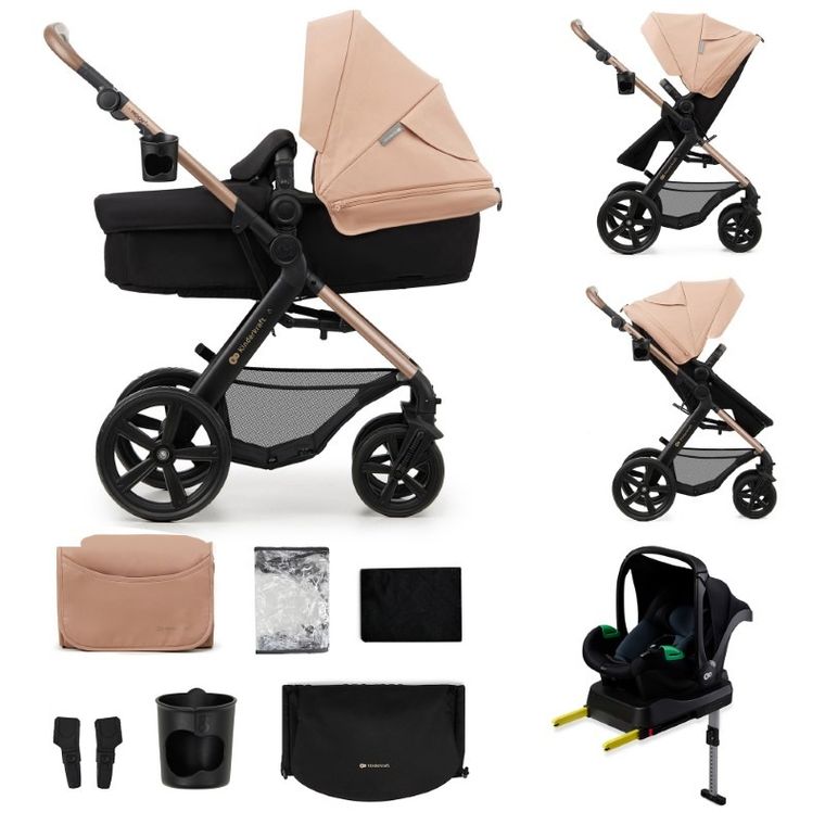Kinderkraft, Moov 2, Eva Wheels, wózek wielofunkcyjny 4w1, Sand Beige