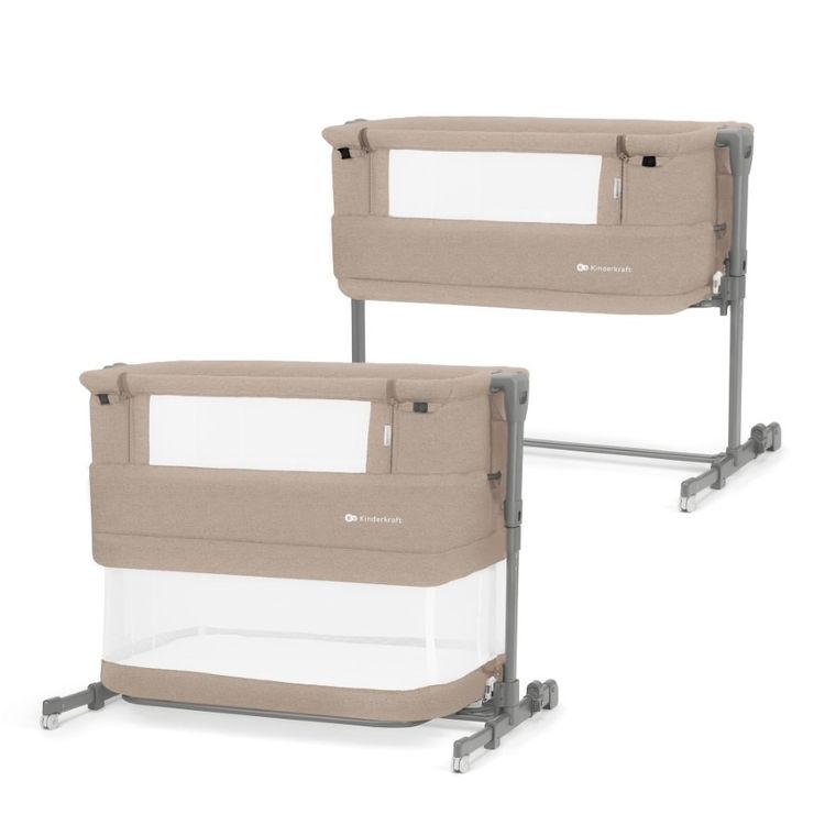Kinderkraft, Neste Grow, łóżeczko dostawne, beige