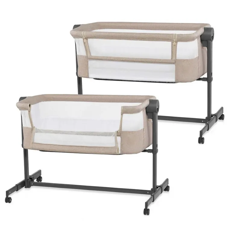 Kinderkraft, Nestee Up 2, łóżeczko dostawne, beige