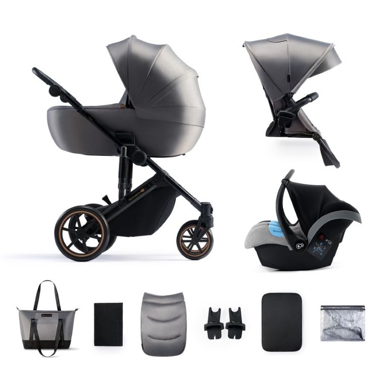 Kinderkraft, Prime 2, wózek wielofunkcyjny, 3w1, Shadow Grey