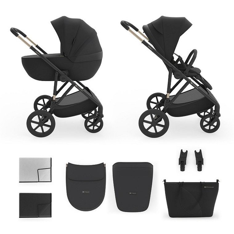 Kinderkraft, Prime 3, wózek wielofunkcyjny, 2w1, venezian black